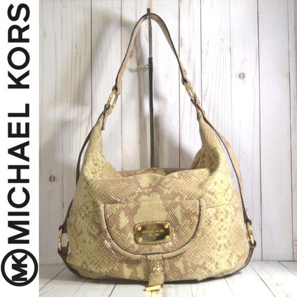 Michael Kors | Bags | Michael Kors Austin Snake Embossed Leather ...